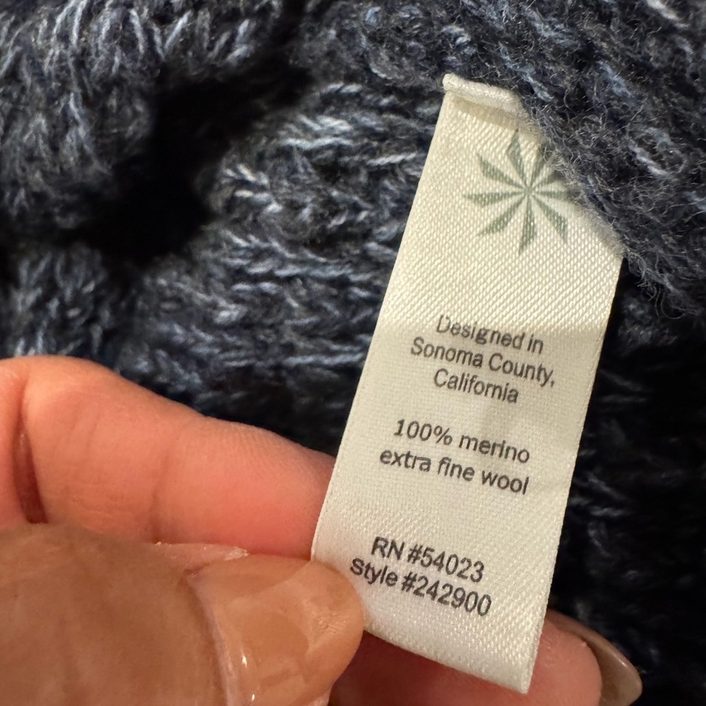 Athleta Blue Cowl Neck Sweater with Asymmetrical Zipper - Picture 7 of 11
